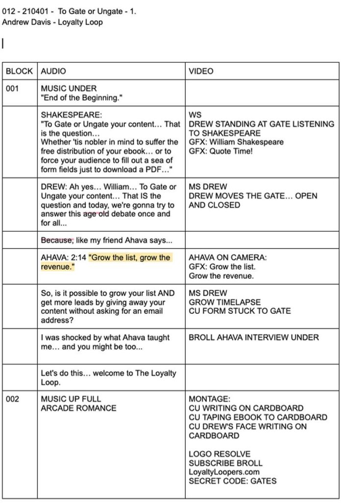 How to Script a Video That Converts